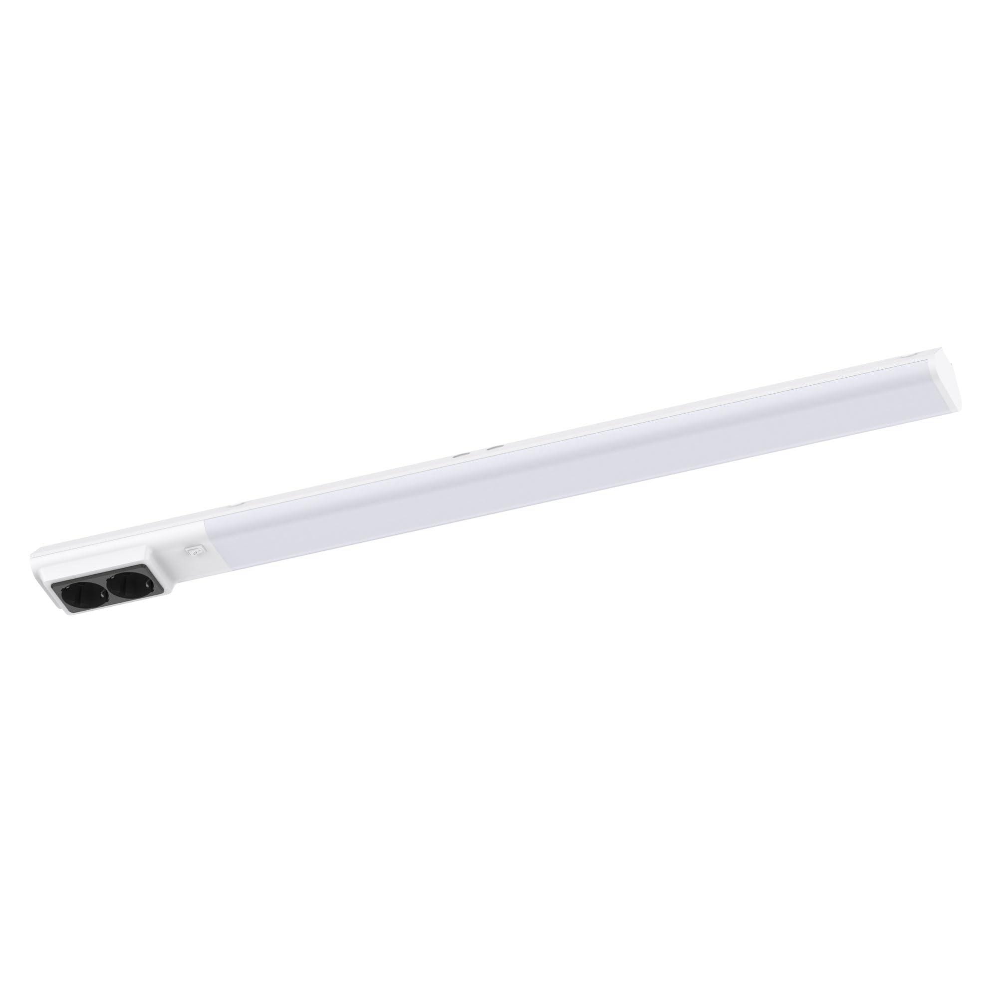 VBLED LED Unterbauleuchte Küche mit 2 Steckdosen - 80cm Lichtleiste 12W 1560lm - CCT Farbtemperaturwechsel (3000K/4000K/5700K) - Wandmontage Unterschrankleuchte - Flackerfrei