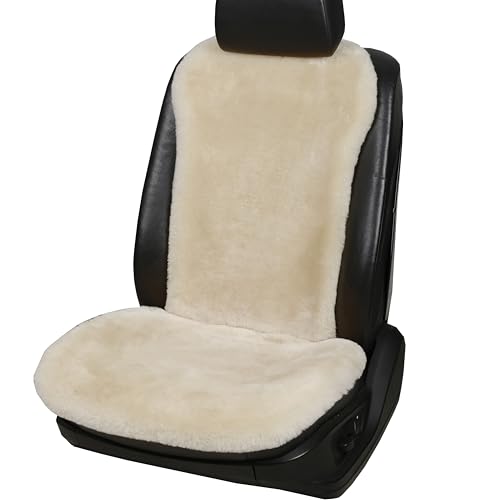 Dotesy 2 Packs Genuine Australia Sheepskin Auto Front Seat Cushion Natural Wool Car Seat Cover Protector Pad Soft Warm Winter Universal for Women Office Chair Car Décor by Dotesy - Used condition - US$39.61