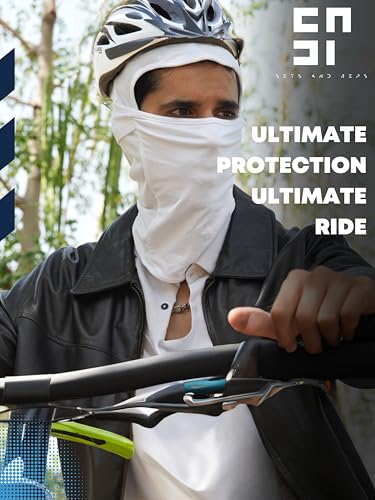 Image of inchPack of 2 Black & Blue Premium Face Mask for Bikers I Breathable Full Face Cover Balaclava for Men I Helmet Mask for Dust Protection