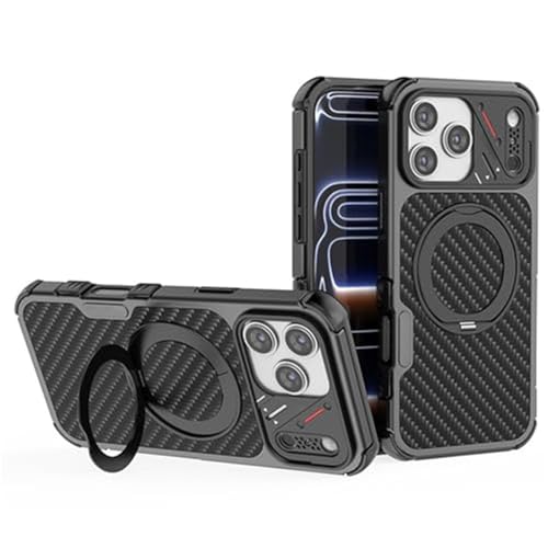 For IPhone 17 Pro Max/17 Pro/17 Air/17�p�P�[�X�A���C�����X�[�d���T�|�[�g��������V�F���A�����h�~360°�����O�L�b�N�X�^���h�J�o�[�t��(��,17 Pro Max)