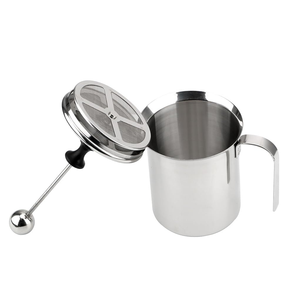 Espumador leche manual doble malla 400/800ml acero inox