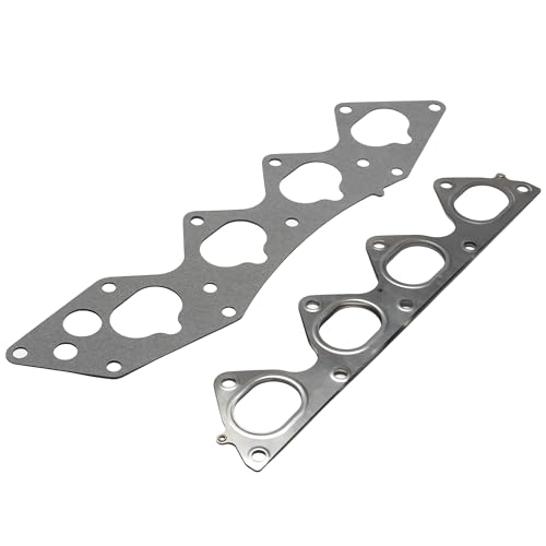 Image of Intake Exhaust Manifold Gasket Set MS94602 MS92506 Compatible with Acura Integra 1.8L L4 1990-2001 Honda CR-V 2.0L L4 1997-2001