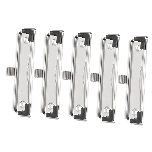 OSALADI 5Pcs Metal Clipboard Clips with Pencil Holder Mountable Design for Office Organization and Stationery Supplies Compact for and Storage