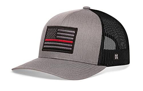 Image of HAKA American Flag Trucker Hat - USA Flag Mesh Snapback Cap for Men, Women & Golf, Patriotic Baseball Dad Hat