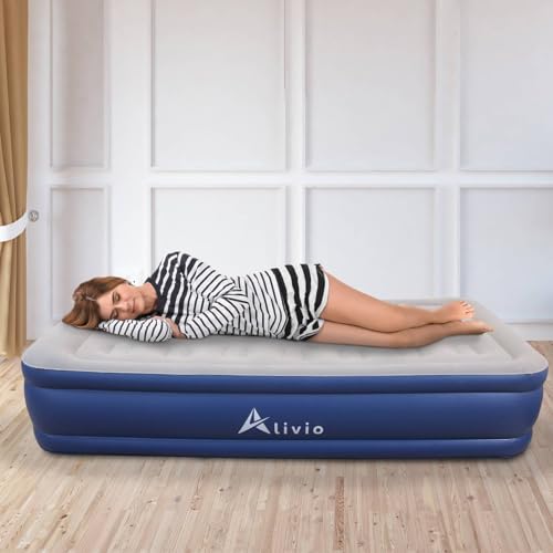 Alivio Inflatable Air Bed, Single Airbed Air Mattress Built in Pump (99 x 192cm) - 9