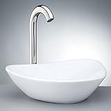 Krone KVS-140 White Porcelain Vessel Sink