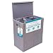 BirdRock Home Double Laundry Hamper with Lid and Removable Liners - Linen - Easily Transport Laundry - Foldable Hamper - Cut Out Handles