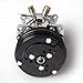 Dilomber Universal A/C Compressor, 12V Air Conditioning Compressor 2 Grooves Fit for Sanden 508 2PK Style SD 508 5H14 R134A V Belt (Pre-Filled with Oil) Chrome