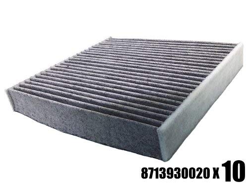 CAPSOL エアコンフィルター 活性炭入り 10枚セット クラウンアスリート ラウンロイヤル クラウンハイブリッド トヨタ用 互換品 87139-30020 目詰まり 不調 交換