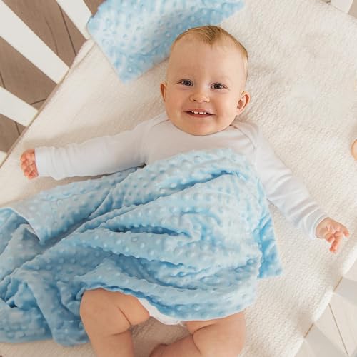 Personalized Baby Car Blankets with Name - Receiving Swaddle Blanket with Double Layer Dotted Backing Suitable for Baby Kids Teen Boys Girls Gift(30