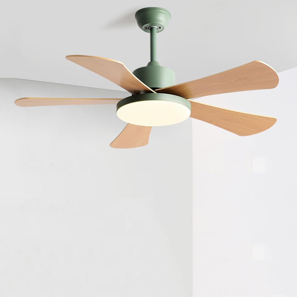 HXYSXHJUO Modern Pendant Ceiling Lights Fans with Light Remote Control Multifunctional Quiet Fan 5 Reversible Blades LED Lighting Low Profile