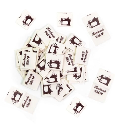 SLAXJNE 200 etiquetas de tela, etiquetas de ropa, etiquetas decorativas de dibujos animados, bonitas etiquetas de ropa, etiquetas cosidas a mano, materiales de bricolaje