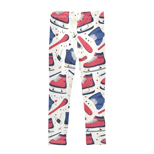 Boccsty Hockey Polka Dots Girls Leggings Kids Yoga Pants Dance Active Tights 4T2