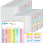 Caydo 50 Pieces 12 x 12 Inch Scrapbook Paper Storage Organizer with 120 Sticky Tabs