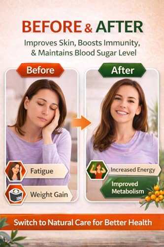 Image of Himalayan Sea Buckthorn Berry Pulp Concentrate 1000ml | Natural Vitamin C, Omega 3 6 7 9 & Antioxidants | Supports Immunity, Skin Glow, Gut Health & Maintain Blood Sugar| Pure Ayurvedic Seabuckthorn Juice| Health Drink for Men & Women