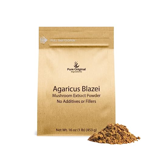 PURE ORIGINAL INGREDIENTS Agaricus Blazei Mushroom Powder, 1 lb, ...