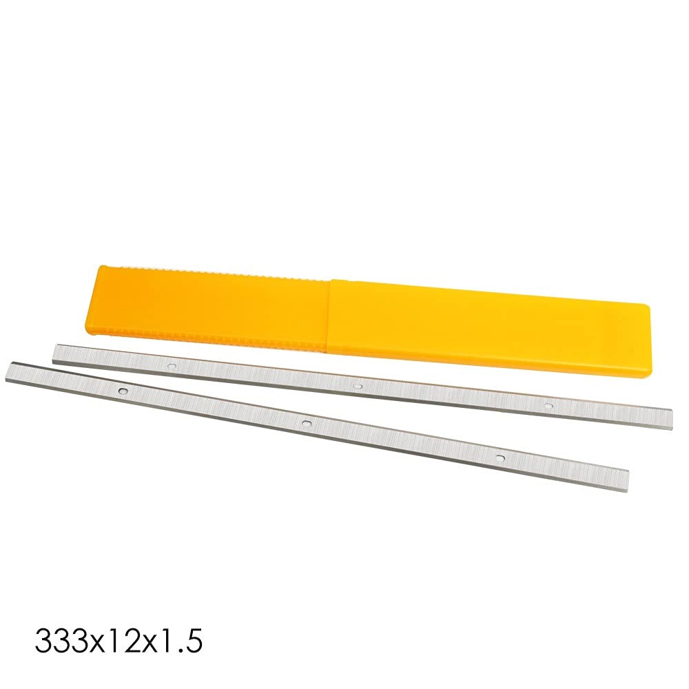 Hoja cepilladora HSS de 333x12x1,5 mm Reemplazo de cuchillas cepilladoras de madera eléctricas industriales Herramientas de carpintería - JUEGO DE 2, como se muestra
