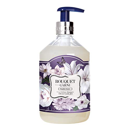 Bouquet Garni Shampoo Vanilla Musk - Long Lasting Fragrance Dry Hair Moisturizing Shampoo - Scalp Moisturizer And Cleansing With Natural Surfactant - Nutritious Amino Protein Natural Oil - 16.9 Fl. Oz #TOP14