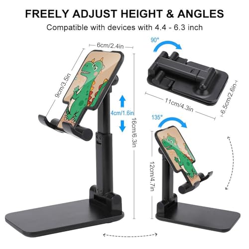 Support telephone portable pliable de bureau reglable pour smartphone Android - 2