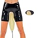 GREEFEI Latex Höschen Shorts mit hoher Taille für Frauen,Kurze Gummi Höschen mit Schritttasche Handgefertigte Unterwäsche L
