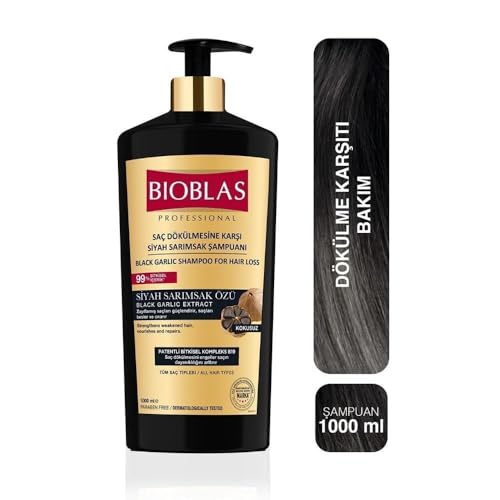 Bioblas Shampoo anti-caduta all'aglio nero, 1000 ml