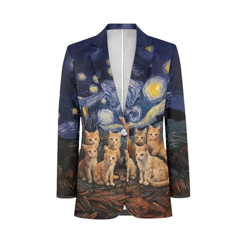 Mens Long Sleeve Blazer Suit Jacket Sports Coat Casual Business Dress Suit One Buttons with Pocket S-5XL