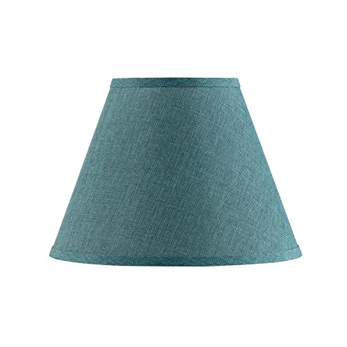 Image of Aspen Creative 32078A Transitional Empire Shape Spider Construction Lamp Shade in Teal, 6 inch Top x 12 inch Bottom x 9 inch Slant