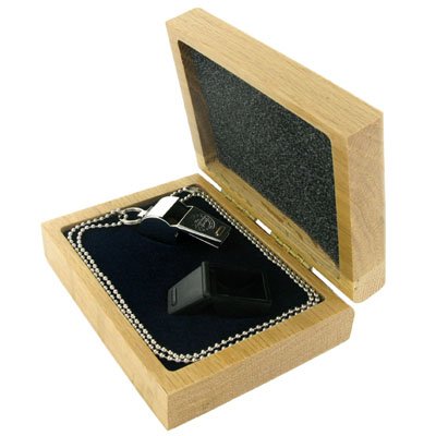 Set de Regalo Deluxe Silbato Plata con Cubierta de Caucho Negro miniatura 3