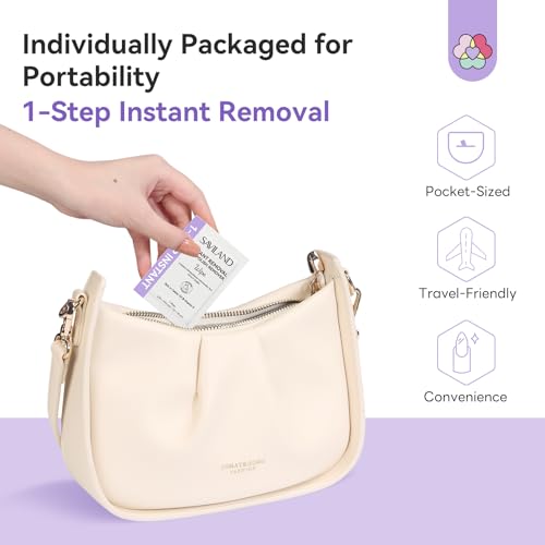 SAVILAND Advanced Nail Polish Remover Pads: 100 PCS Nail Polish Remover Wipes Super-sized 1-Step Instant Removal For Nails Pad Non-Irritant Individually Wrapped Pads For Salon Use