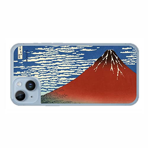 ClearView(クリアビュー) iPhone 14 Plus用 背面保護フィルム 浮世絵プリント (葛飾北斎 「富嶽三十六景 凱風快晴」)