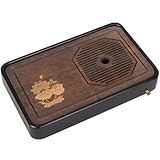 Ufine 15 Inch Bamboo Gongfu Tea Tray With Water Storage Drainage - Chinese Kung Fu Serving Tray Table Box Gift Set