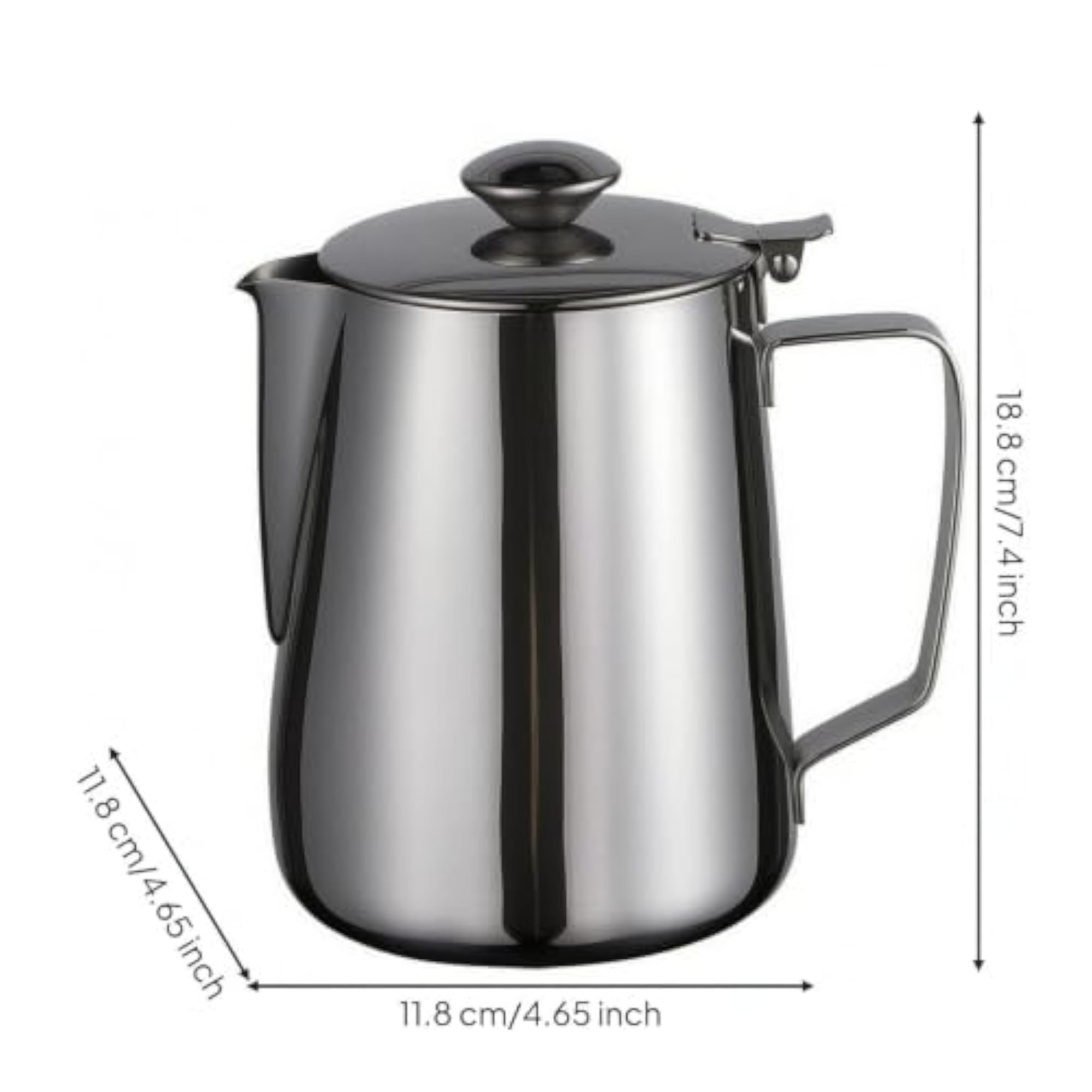 Mirror Polished Stainless Steel Teapot with Loop-Style Handle