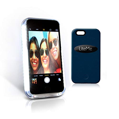 SereneLife iPhone 6 iPhone 6S Selfie Case - Durable LED Illuminated Flashing Light selfie case for Instagram Snapchat with Power Bank Phone Charger. (SLIP101BL)