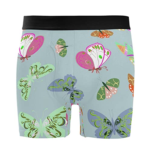 Ropa interior elástica para diario bóxer de mariposas cómodos Vnurnrn