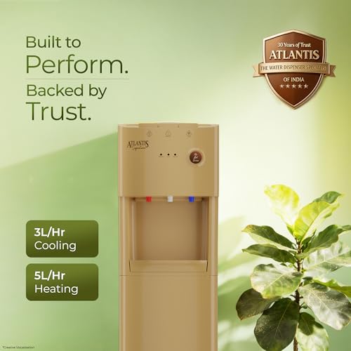 Image of Atlantis Signature Floor Standing Water Dispenser | Designer Series | Hot, Normal & Cold | Luxury Art Finish | Top Push Buttons | Child Safety Lock | Silent Operation | BIS Certified | Office & Home