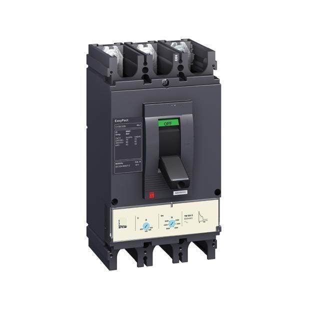 Disyuntor CVS160F TM100D evita apagones por sobrecarga trifásica 100A 36kA