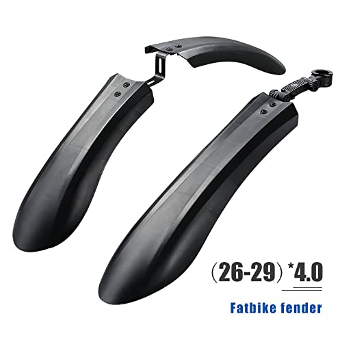 Schutzblech Set,Fahrrad Schutzbleche, Fahrradkotflügel 4. 0 Wide Bike Fender 2 Stück Schneemobil Fahrradflügel 26-29 Zoll Fahrrad Vorne Hinten Kotflügel Erweitern for Kotflügel