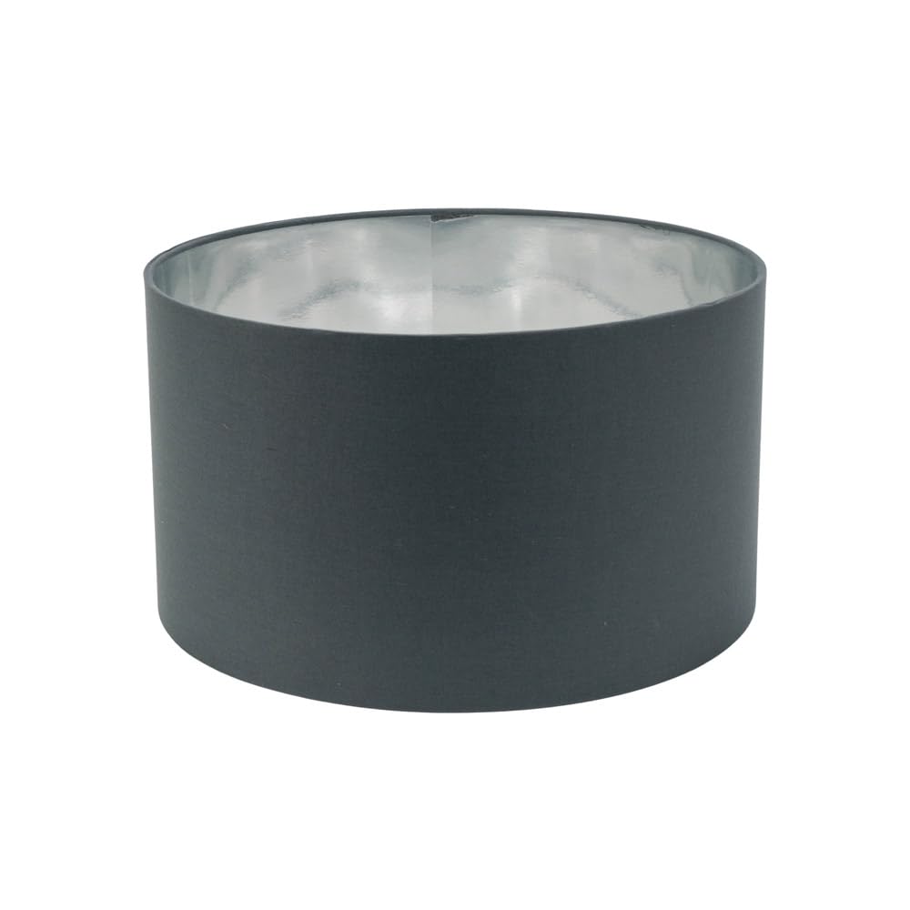ValueLights | Reni Medium Pendant Shade with Charcoal & Chrome Inner | Shades, Home Décor & Improvement Essential | 350mm Shade Width