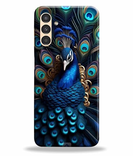 Image of Printed Hard Back Case Cover & Compatible for Samsung Galaxy A13 5G / SM-A136U, SM-A136U1 | Peacock Vector Art (Multicolor) - D1206