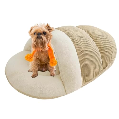 Lifetips ブリュッセルグリフォン ペットベッド 犬猫兼用 冬用 寝袋型 ふわふわ クッション 保温 防寒 洗える 小型犬 中型犬 室内 おしゃれ 北欧風 ソファ ハウス 快眠グッズ 抱っこ感覚 多頭飼い対応 寝具 抗菌 防臭 速乾 低アレルゲン 軽