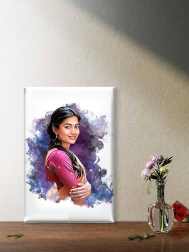 Image of Custom Canvas Painting Portrait Photo Frame - Personalized Multicolor Artwork for Home Decor for Family, Friends, Weddings & Anniversaries (16x20 Inches)