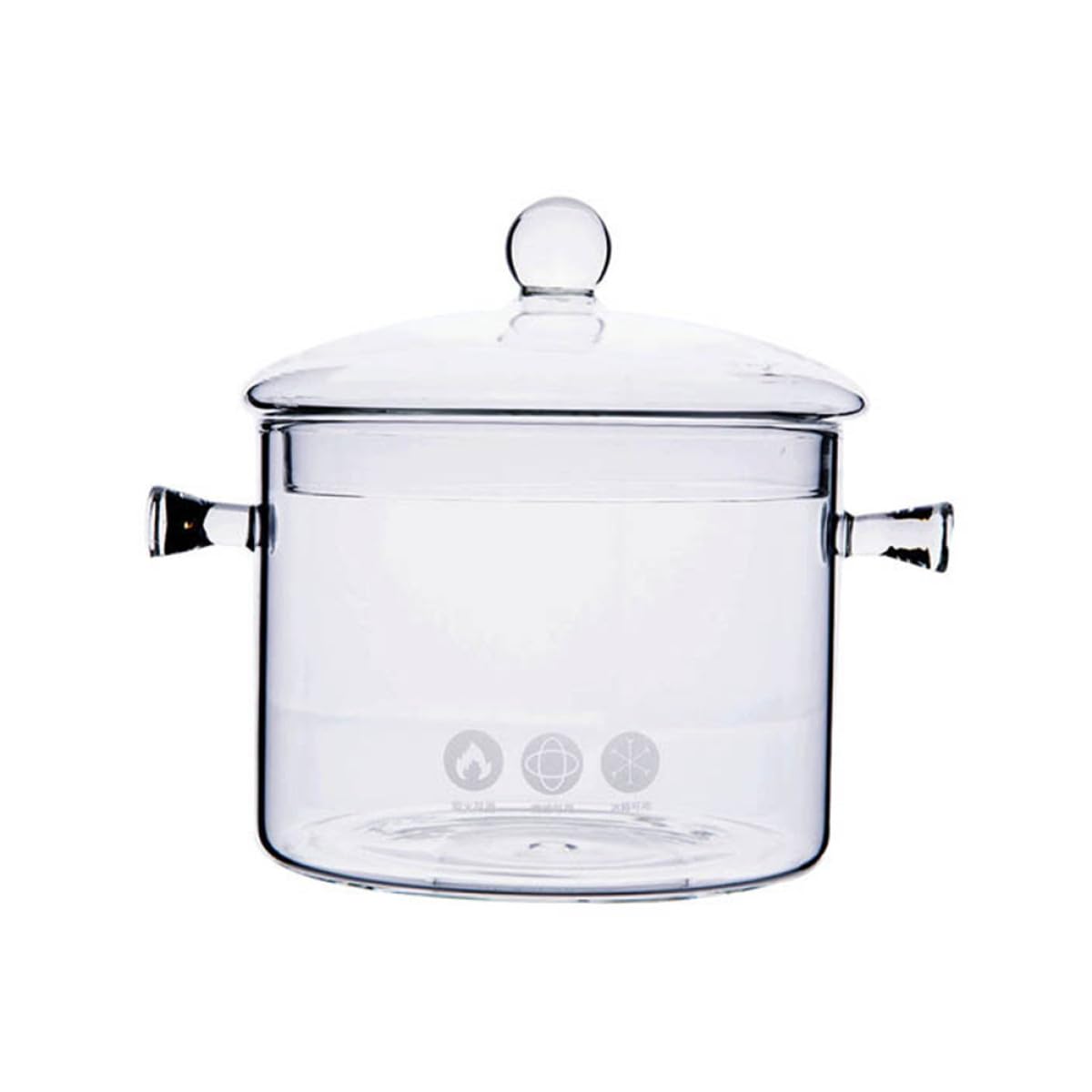 Casserole en verre haut de gamme avec couvercle perle pour art de la table