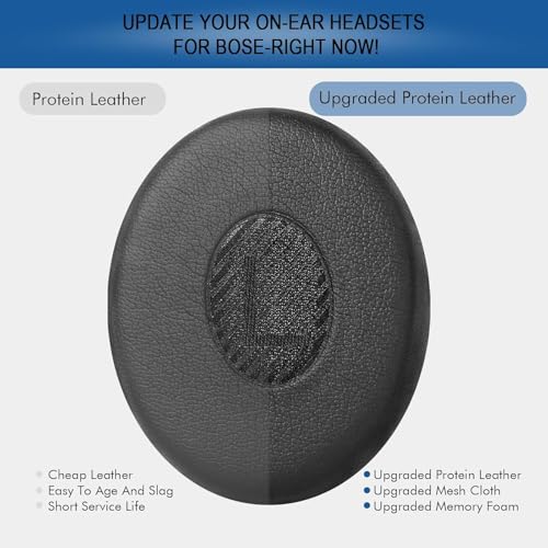 Image of Ear Pads Replacement for Bose On-Ear 2 Headphones, GVOEARS Ear Cushion Pad for Bose OE2 / OE2i / SoundTrue /SoundLink OE Wireless Headphones, Durable & Longer Lasting (Black Pad) | OE2i / SoundTrue On-Ear /SoundLink On-Ear Headset, Durable & Longer Lasting (Black)