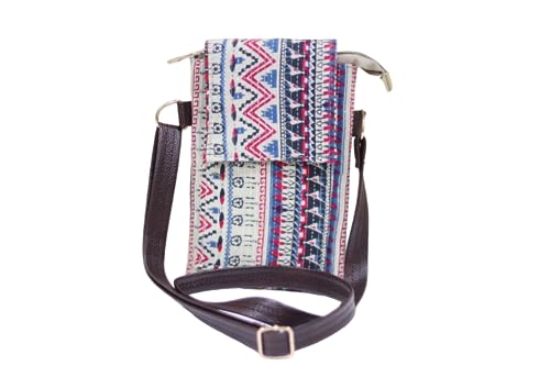 Image of P S Traders Online Women's Traditional Ikkat Cotton 5 Pieces Combo Bag - Pink