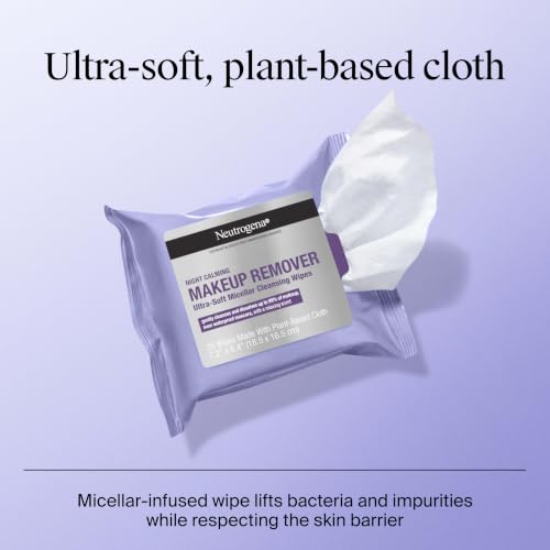 Neutrogena Night Calming Makeup Remover Wipes, 25 ct - image 4