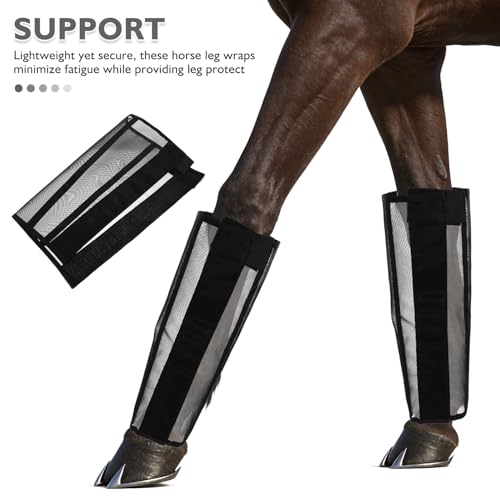 Botas antimoscas ajustables para caballos con malla transpirable y ligera SEWACC 4