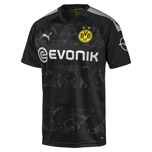 PUMA Herren BVB Away Shirt Replica with Ev Trikot, Black, 3XL