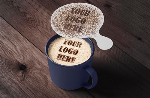 image for Quipo Personalized Logo Image Coffee Stencil-Custom coffee duster sten