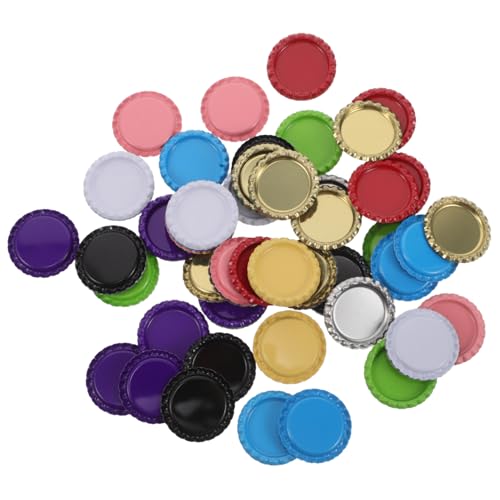 Healifty Bouchons De Bouteille Plats Métal Pour Fabrication De Bijoux Projets Artisanat Scrapbooking Et Colliers