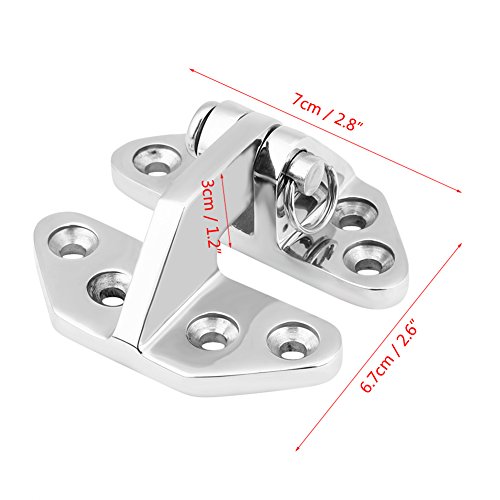 Acouto Boat Hatch Hinge Stainless Steel Marine Grade Duty Boat Hatch Hinge Removable Pin Hardware by Acouto - Image 4